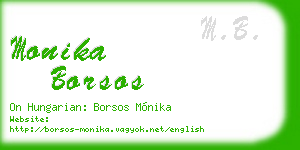 monika borsos business card
