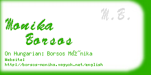 monika borsos business card